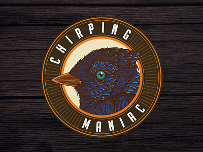 CHIRPING awesome bird design graphic illustration logo maniac mascot