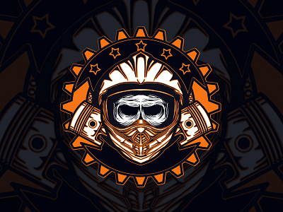 supermoto skull head apparel design art artwork concept design drawing graphic idea illustration mascot vector wild