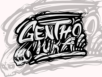 Gentho luka apparel design artwork awesome concept design drawing font graphic idea illustration type art vector