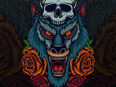 Wolf head T shirt Design