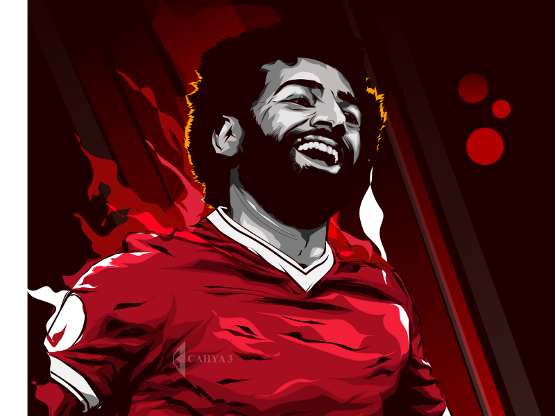 Mohamed Salah vektor art sport illustration mystyle vektor art