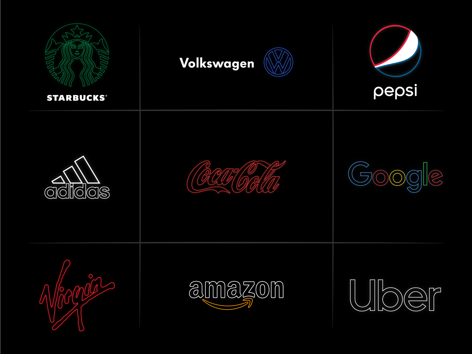 Famous Brands Logos Outline by bahy designs on Dribbble