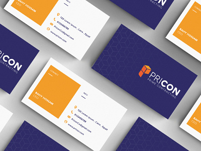 Pricon business card brand identity branding busniesscard