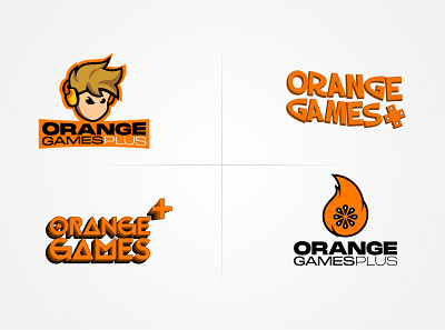 Orange games+ Logo Concepts brand identity branding design graphic design graphicdesign illustration logo vector