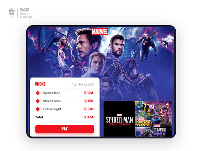 Invoice | Daily UI Challenge 046 046 billelis buy invoice marvel pay uidesign uxui web