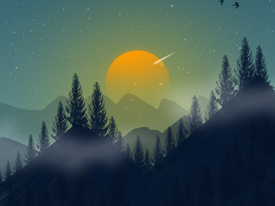 Wallpaper"I come here to love you" background design flat illustration sunset vector wallpapers