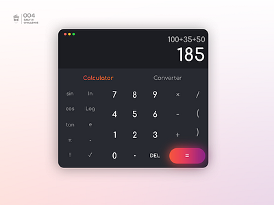 Calculator | DaillyUI 004