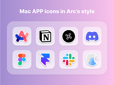 Mac APP icons in Arc's style