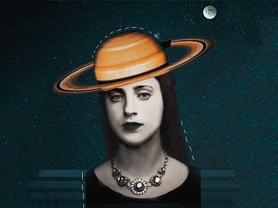 Saturnity Hat abstract collage design doodle earth feature featured galaxy manipulation moon patterns photoshop