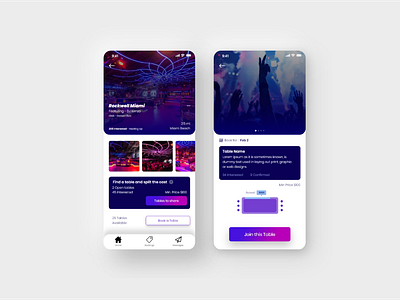 Club table booking app