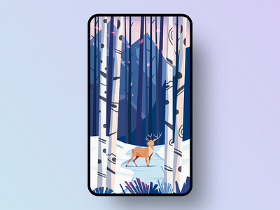 forest deer illustration