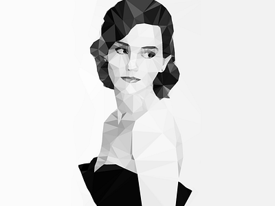 Emma Watson Polygonal Illustration design emma illustration lowpoly polygon polygonal triangle triangulation watson