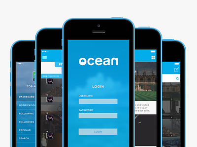 Ocean App Concept app branding design interaction ios logo ocean ui ux vancouver