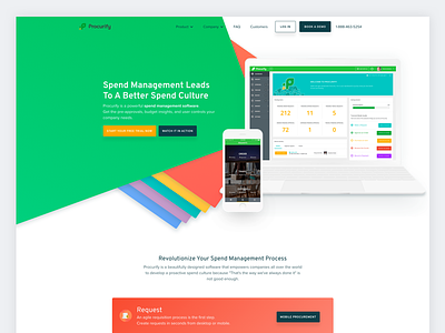 Procurify Website app design desktop green landing page process procurify purchasing redesign startup vancouver website