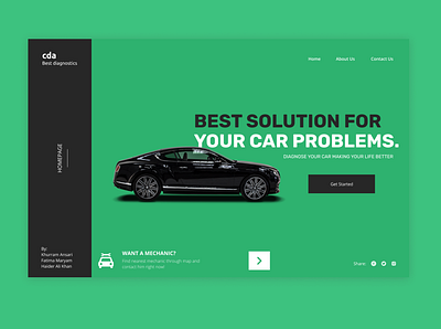 Car Diagnose System application image interface simple design ui ux web webdesign