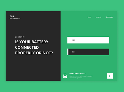 Questions - Car Diagnostics application branding car interface questions simple design ui ui ux web webdesign