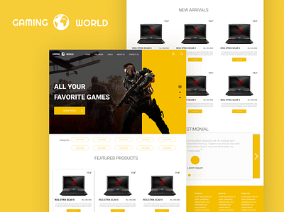 Gaming Store ecommerce figma gaming shopping simple clean interface store ui ux web design