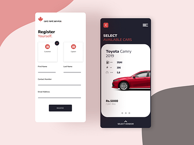 CarRent UI app app design car design figma flutter mobile ui online simple clean interface startup ui ux