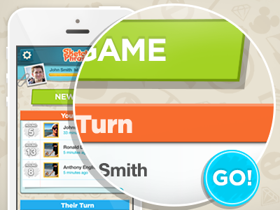 ScribbleMix flat interface ios mobile game ui ui design visual design