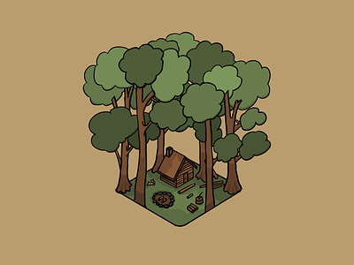 a cabin in the forest