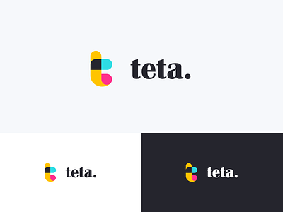 teta. WP theme logo branding design flat icon identity logo minimal monogram typography web wp theme