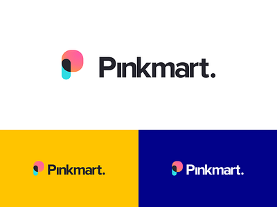 Pinkmart. WP theme logo branding design flat identity logo minimal monogram typography wp theme