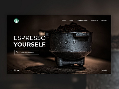 Concept of Starbucks Homepage