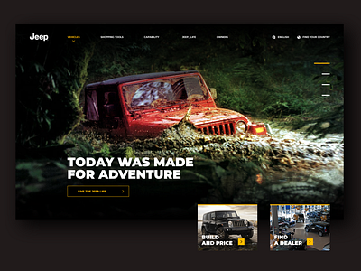 Jeep concept website car car website design jeep jeep website mobile app design ui ui design uiux
