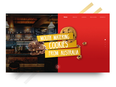 cookies restaurant website banner cookies cookies restaurant website graphics design manipulation restaurant restaurant website slider ui ui design uiux website