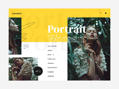 Portrait Woman ui affter effects animation design illustration online shop sketch typography ui ux vector video web