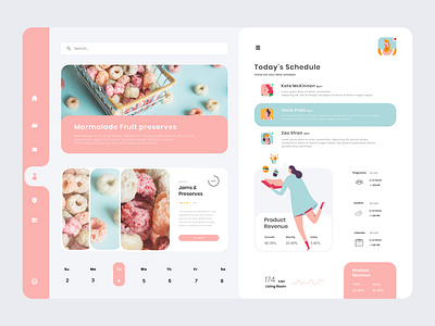 Food web page color design fruits online shop photoshop cc service typography ui ux web website