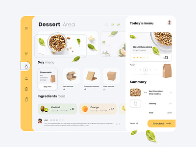 Vegetable Food Dashboard Concept