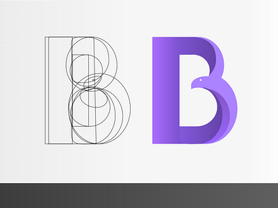 B-Logo draft logo vector