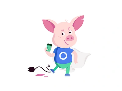 Piglet 404 for Clean UI home page 404 art avatar avatars beauty branding business character characters design emotions icons illustration logo page pig piglet set vector web