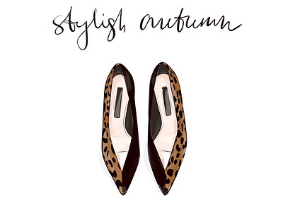 Fashion illustration fashion fashion illustration illustration leopard print leopard shoes lettering raster shoes sketch stylish stylish autumn stylish shoes