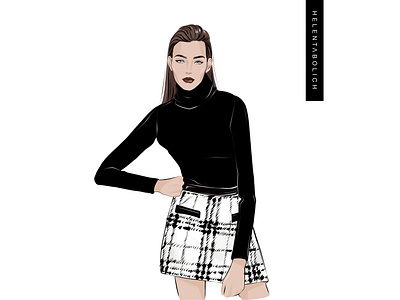 Fashion illustration fashion fashion illustration girl girl illustration girl power girl skirt illustration raster sketch skirt stylish