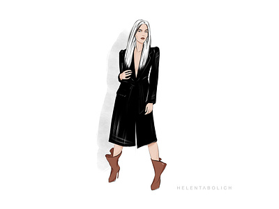 Fashion illustration autumn look fashion fashion illustration fashion look girl girl boss girl illustration girl power illustration raster sketch stylish woman illustration