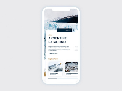 Patagonia Travel mobile mobile app design mobile ui tourism travel travel app traveling ui ui design ux ux design