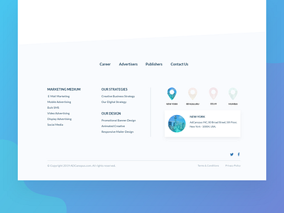 Adcanopus Footer Design