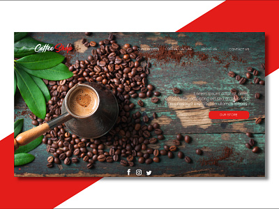 Coffee Shop - UI Web Design - 2019 design flat ui ux web website