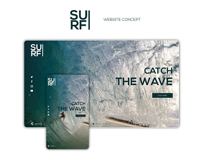 SURF - UI DESIGN ( Website Concept ) design surf surfing ui ui ux ui ux design uidesign ux web web design website