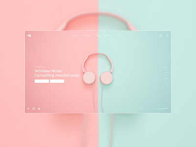 Headphones Brand Website design Concept