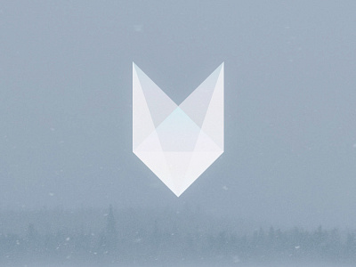 Arctic Fox Logo Treatment arctic crystal faceted fox geometric ice iridescent logo