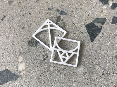 Dancing Zodiac - 3D printed prototypes 2d to 3d 3d printing dancing zodiac geometric jewelry plastic prototype shapeways zodiac