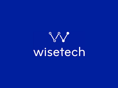 WiseTech Consulting Logo blue brand circuit geometric logo logo alphabet tech vector w logo