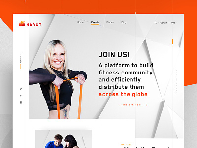 Brand Site for fitness community athlete design fitness photography sport ui web