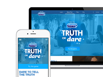 Truth or Dare Design design durex fun game play social ui website