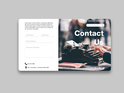 Contact Us page app design minimal modern typography ui uidesign ux uxdesign web website