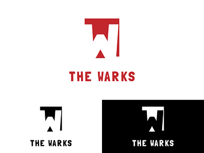 The Warks Logo abstract brand branding design icon logo minimal modern red redesign the warks twitch vector youtube logo