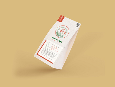 Coffee Label cielo coffee food label labeldesign minimal packaging design